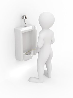 Men with urinal clipart