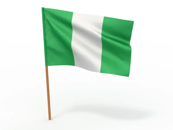 Bandeira a tremer ao vento. Nigéria — Fotografia de Stock