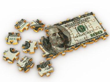 Puzzle dollar clipart