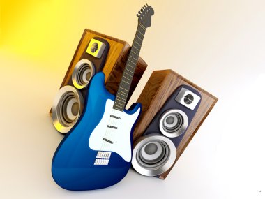 gitar ve louspeakers