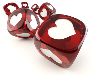 Cubes with heart clipart