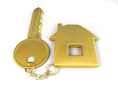 Key with home clipart