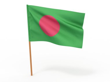 rüzgarda çırpınan bayrak. Bangladeş