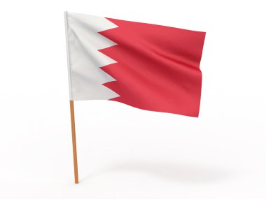 Flag fluttering in the wind. Bahrain clipart