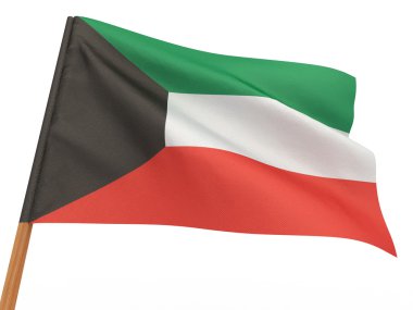 rüzgarda çırpınan bayrak. Kuveyt