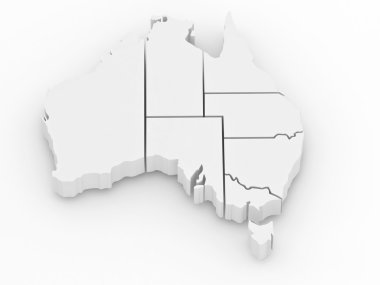 Avustralya'nın üç boyutlu harita