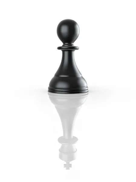 Conceptual image of magalomania or uniqe. Chess — Stock Photo, Image