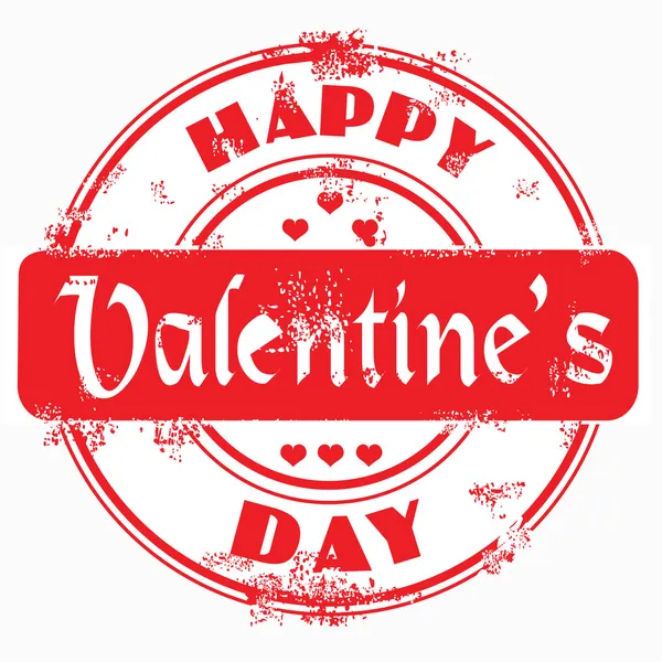 Stempel happy Valentijnsdag — Stockfoto