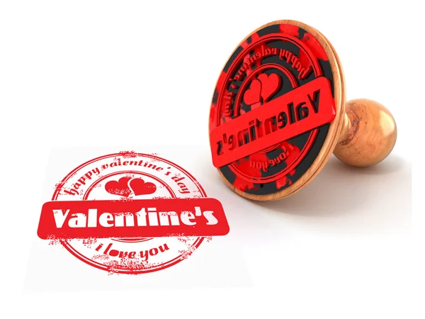 Stempel happy Valentijnsdag — Stockfoto