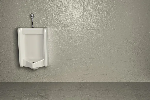 Urinal an schmutzige Wand. Abstrakter Hintergrund — Stockfoto