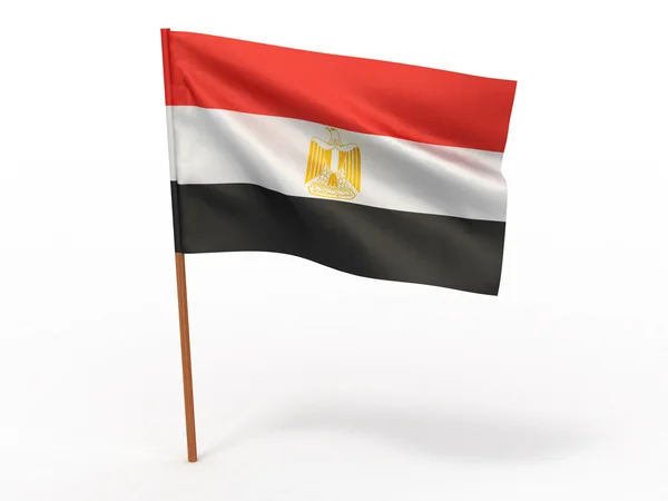在风中飘扬的旗帜。埃及 — 图库照片