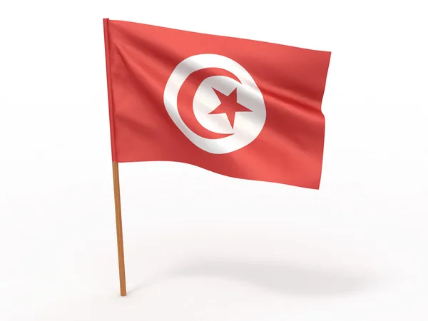 Bandiera sventola nel vento. Tunisia — Foto Stock