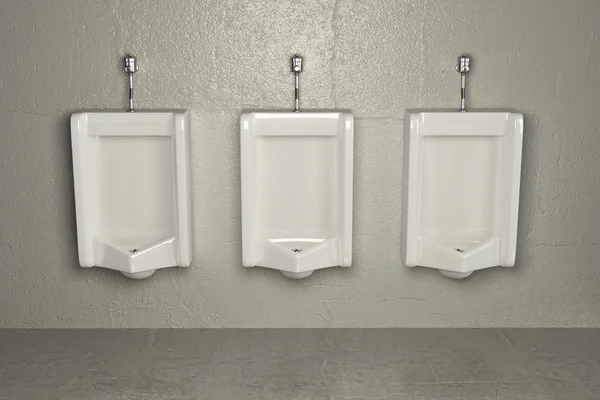 Urinale an schmutzigen Wänden. Abstrakter Hintergrund — Stockfoto