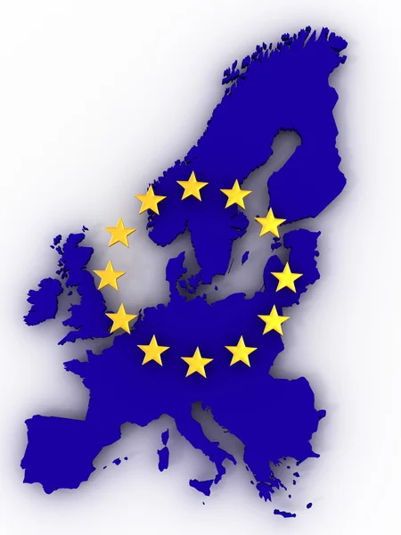 Карта Европы — стоковое фото
