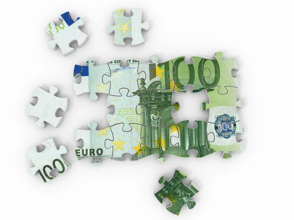 Puzzle euro — Stock Photo, Image