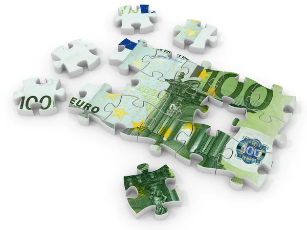 Puzzle-Euro — Stockfoto