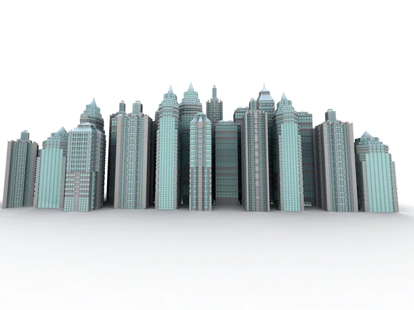 Cidade. Fundo tridimensional — Fotografia de Stock
