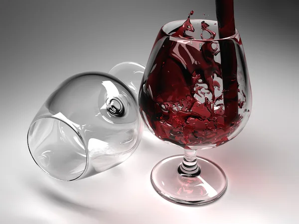 Glass with wine — Stock Photo, Image