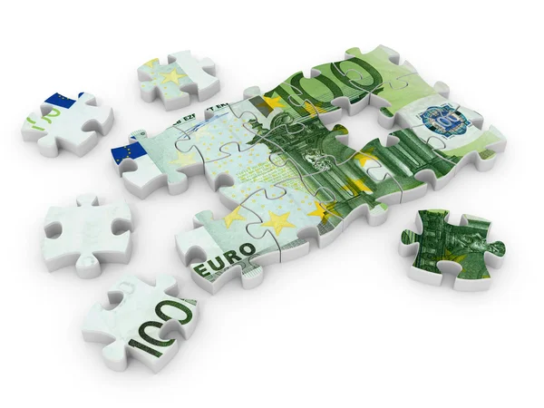 stock image Puzzle euro