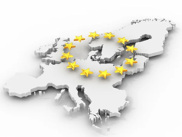 La mappa dell'Europa — Foto Stock