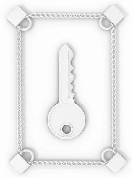 Kilit, zincir ve keys — Stok fotoğraf