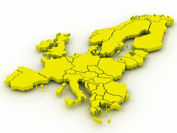 Map of europe — Stok fotoğraf