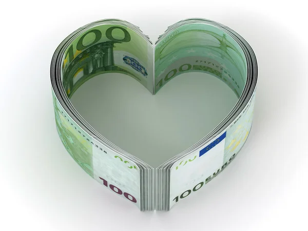 stock image Money. Heart