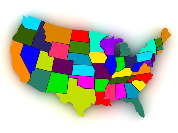 Mapa dos EUA — Fotografia de Stock