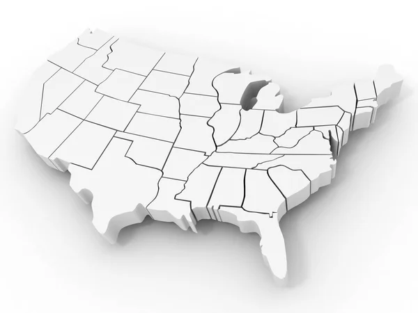 La mappa di USA — Foto Stock