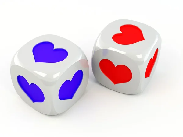 Cubes with heart — Stock Photo, Image