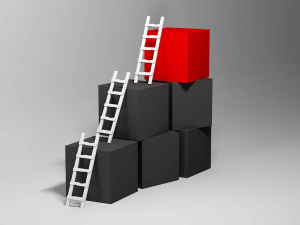 Кубы с лестницами — стоковое фото