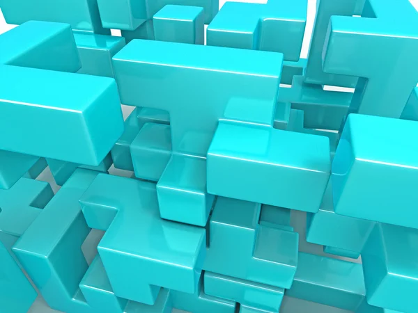 큐브 블록에서 내장입니다. 퍼즐 — 스톡 사진