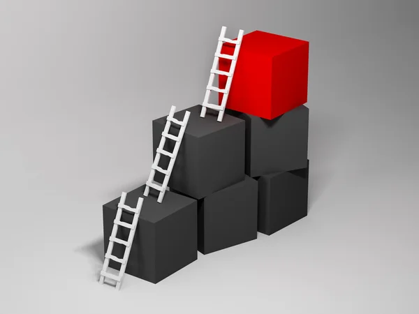 Cubos con escaleras — Foto de Stock