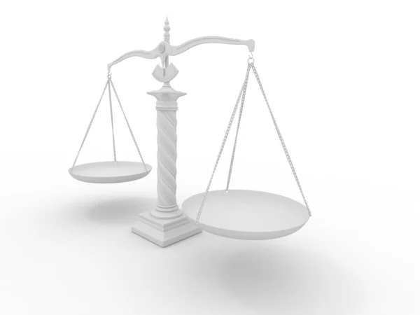 Символ правосудия. Масштаб — стоковое фото