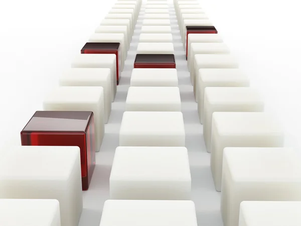 Row of cubes — Stock Photo, Image