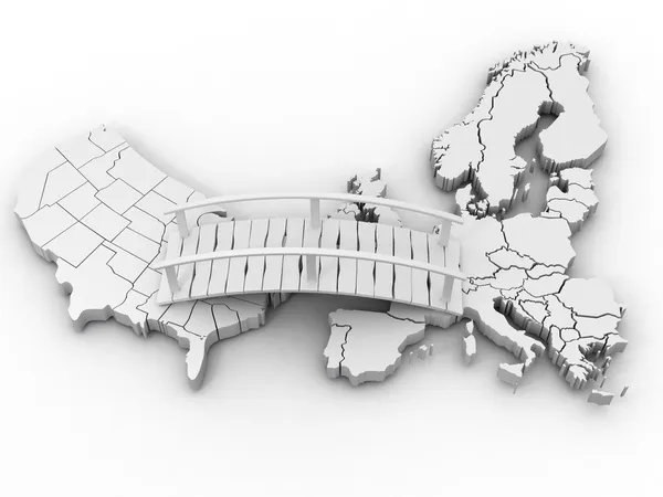 Amerikai Egyesült Államok és Európa közötti híd — Stock Fotó