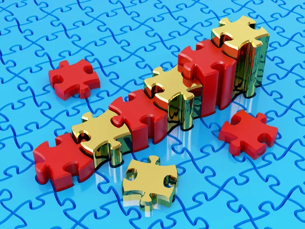 Graph from puzzle — Stock Photo, Image
