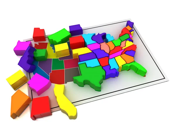 Puzzle bauen USA. — Stockfoto