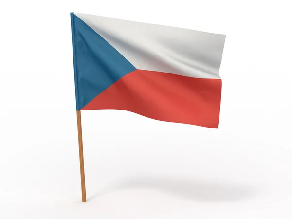Vlag van Tsjechië. 3D — Stockfoto