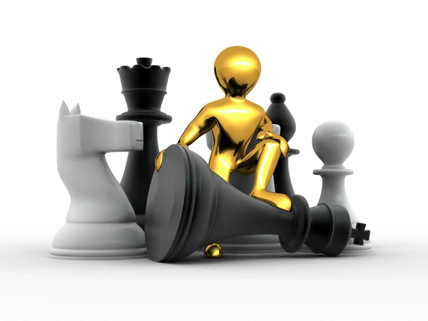 Hombres con ajedrez — Foto de Stock