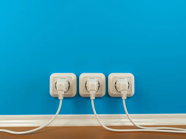 Plugs and Socket. Abstract background — Stock Photo, Image