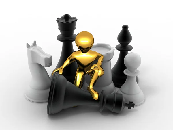 Hombres con ajedrez —  Fotos de Stock
