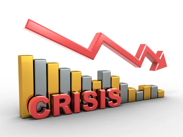 Diyagramı. kriz — Stok fotoğraf