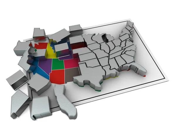 Puzzle épít, Amerikai Egyesült Államok. — Stock Fotó