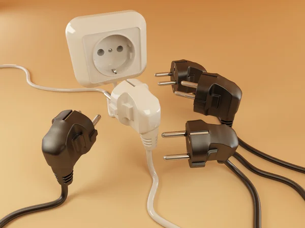 Plugs and Socket — Stock Photo, Image