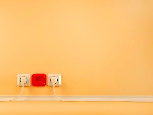 Plugs and Socket. Abstract background — Stock Photo, Image