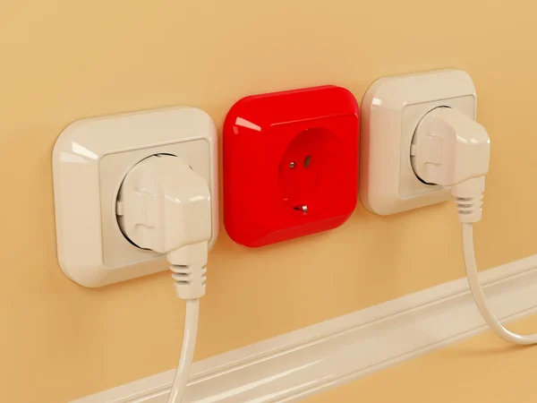 Plugs and sockets — Stock Photo, Image