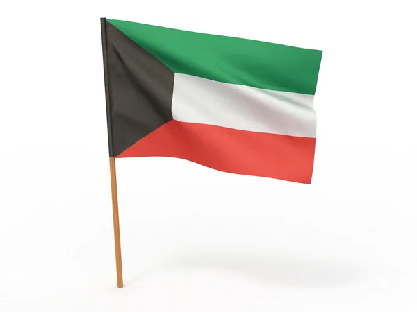 在风中飘扬的旗帜。科威特 — 图库照片