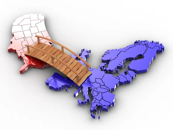 Brücke zwischen Europa und den USA — Stockfoto