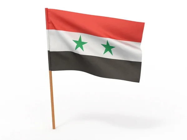 Bandeira a tremer ao vento. Síria — Fotografia de Stock